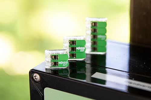 Miniatura 2 de 221-423 | Conector de empalme WAGO Green Range | para conductores sólidos, trenzados y de fino trenzado | 3 conductores con palancas | 24 – 12 AWG |