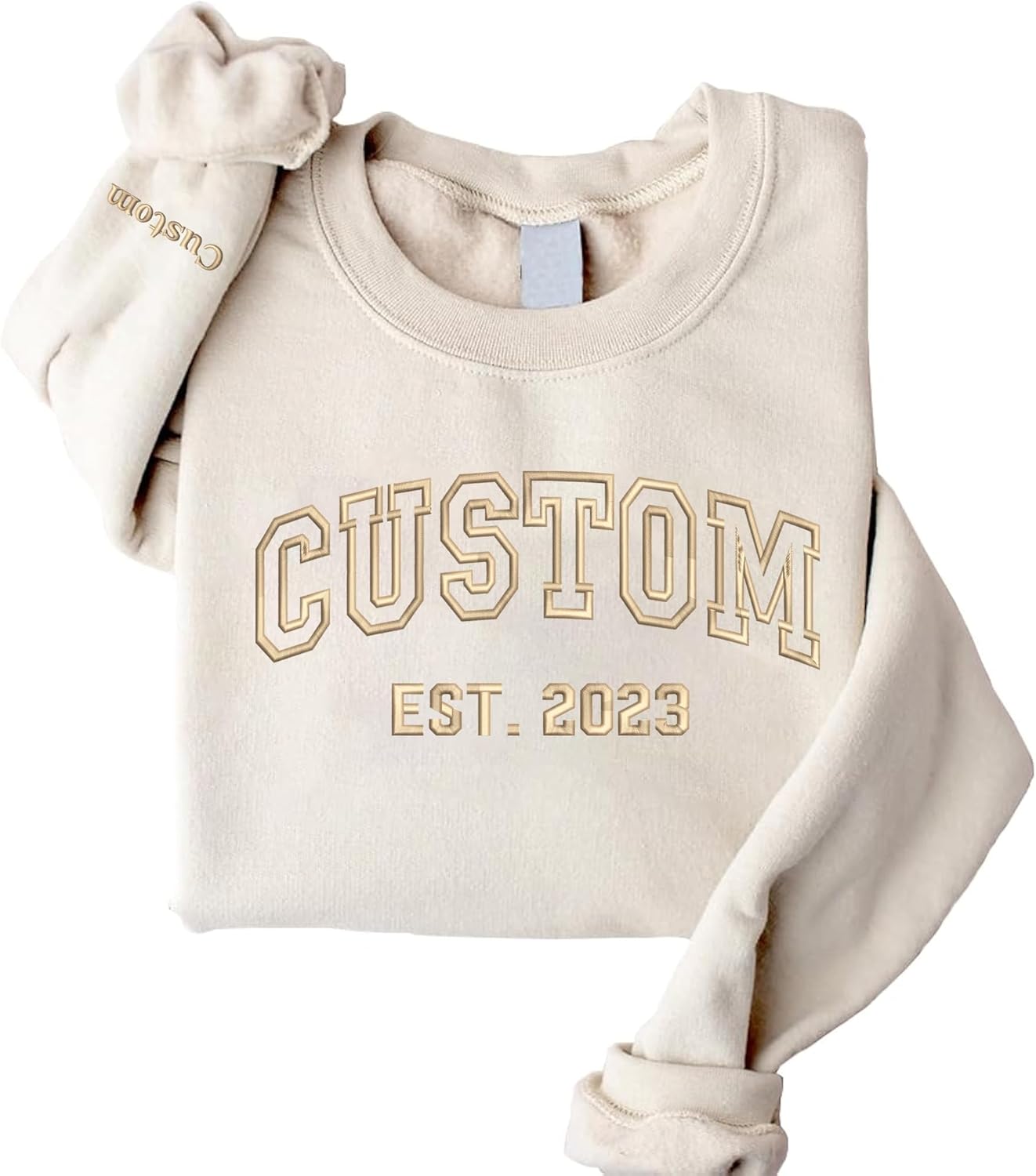 NAZENTI Custom Embroidered Sweatshirts and Hoodie Design Your Own, Personalized Sweatshirts Hoodie For Women Men, Add Your Own Custom Text, Gift for Mother's Day, Father's Day, Birthday, Christmas - Image 4