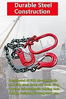 Vista 4 de Cadena de elevación industrial de 1.5 m de alta resistencia, capacidad de 2 toneladas, 6 mm de espesor, con doble pata y ganchos de eslinga