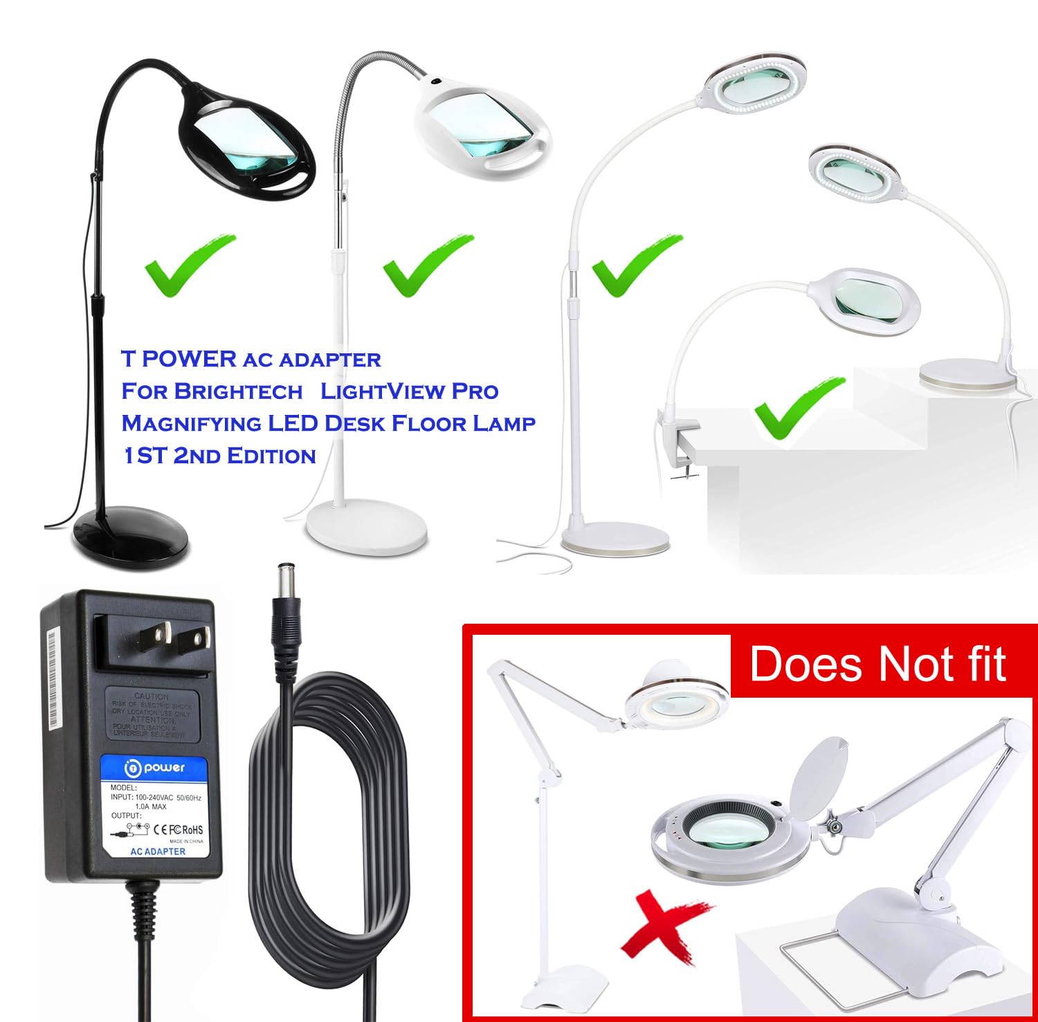 Amazon.com: T POWER 19V Charger for Bright tech LightView