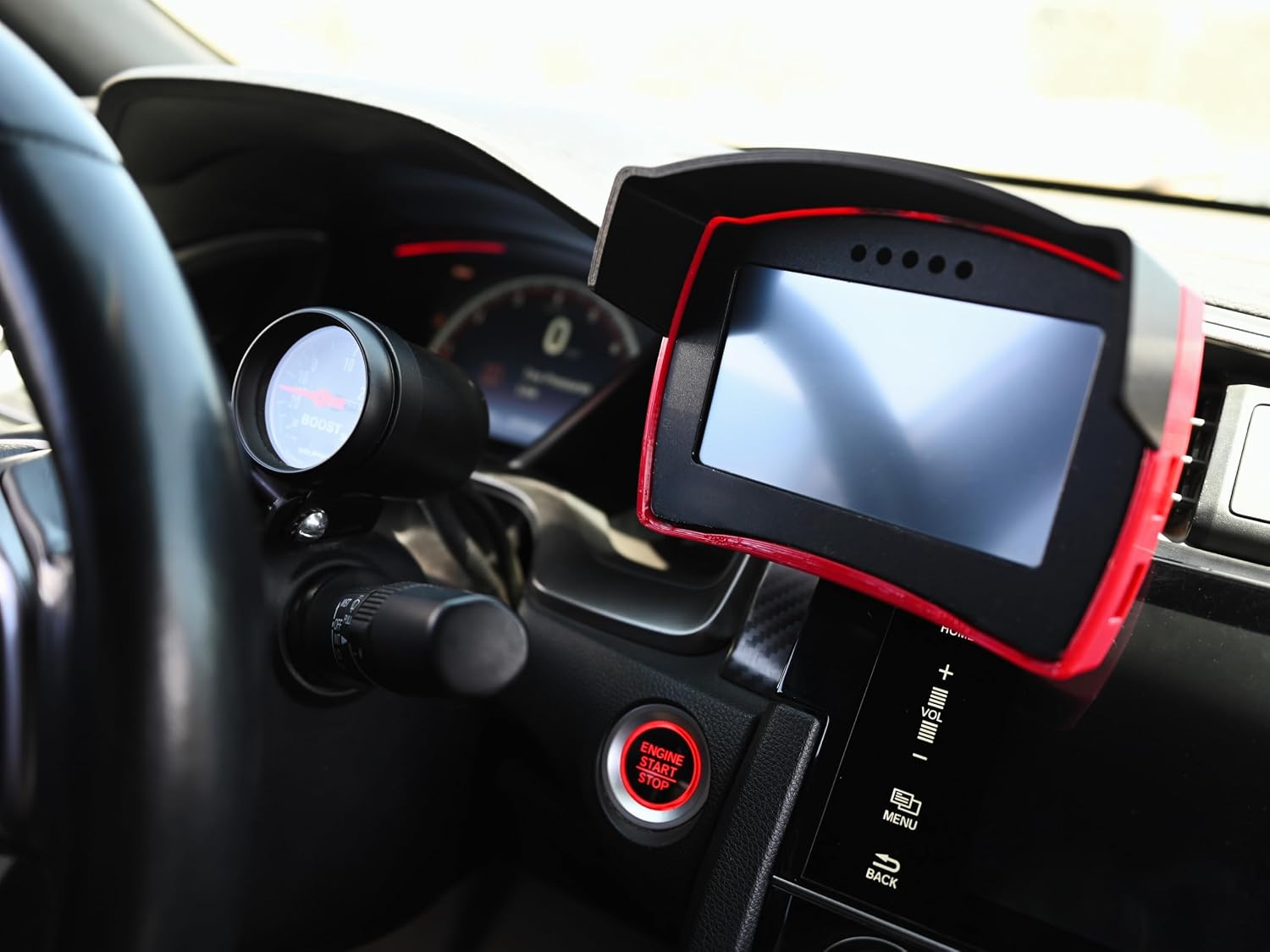 Protective Case with Visor for KTuner V2 (13. Red, Type 2 Cable)
