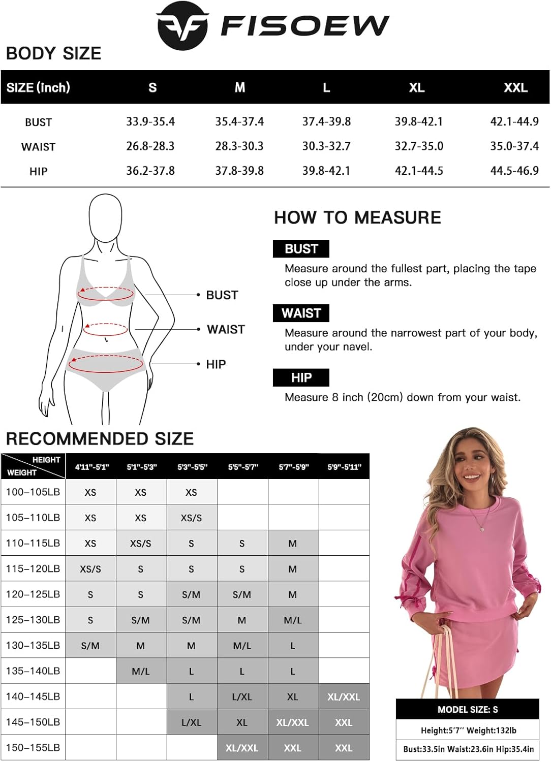 Fisoew Womens 2 Piece Outfits Casual Crewneck Tie Sweatshirt High Waisted Skort Skirts Workout Sweatsuit Lounge Sets - Image 7