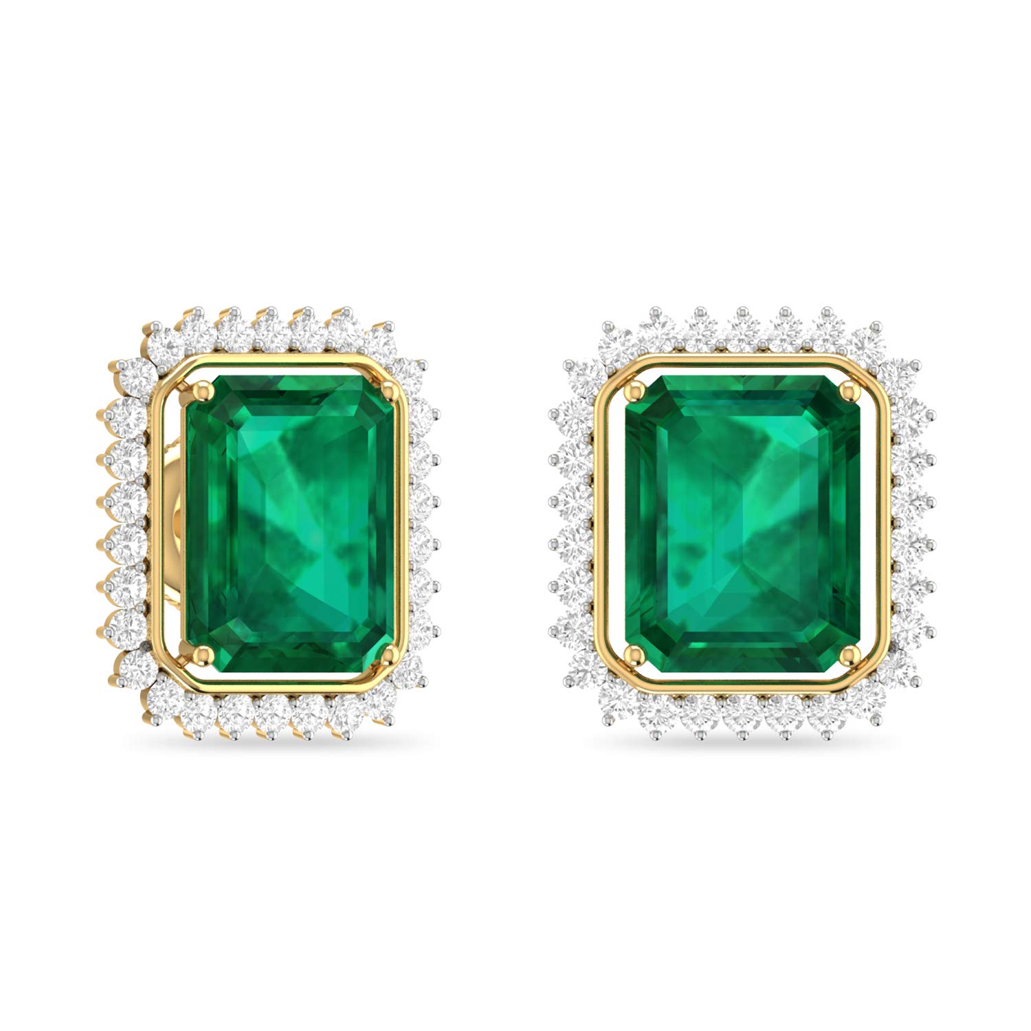 Aucent by PC Jeweller The Lavishka 18KT Yellow Gold and Diamond Earrings-image-0