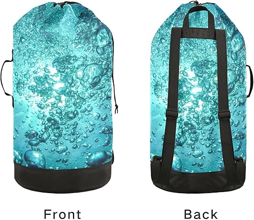 Miniatura 3 de Tatenale Mochila de lavandería extra grande resistente con correas para campamento y viajes, organizador de ropa sucia para estudiantes