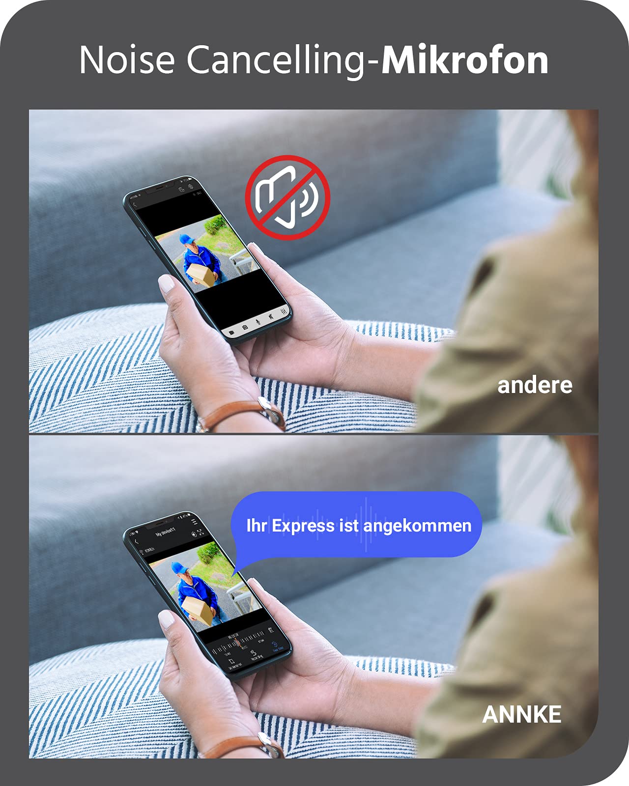 ANNKE Zestaw 3 MP WLAN kamera do monitoringu, na zewnątrz, 8 x 3 MP, Wi-Fi, 10 CH 5 MP, NVR z 1 TB HDD, rozpoznawanie osób, 2-drożne audio, odporna na warunki atmosferyczne IP66, kompatybilna z Alexa