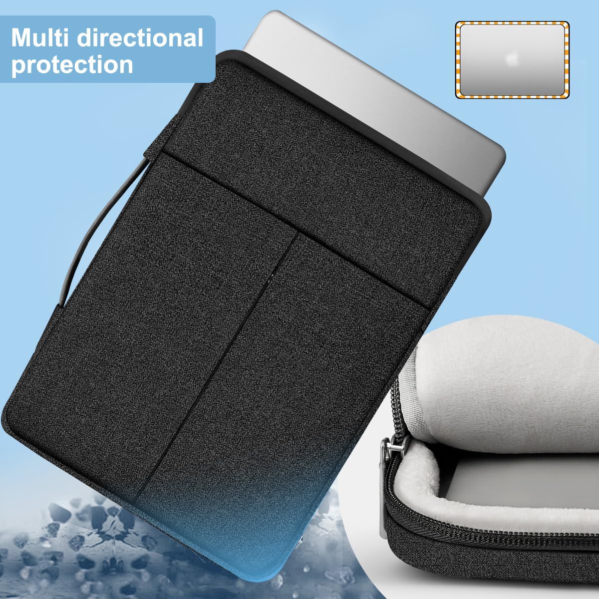 ZINZ Laptop Case 15.6-17 inch Slim Backpack with Straps & Small Bag Compatible with MacBook HP Dell Lenovo Asus Acer MSI