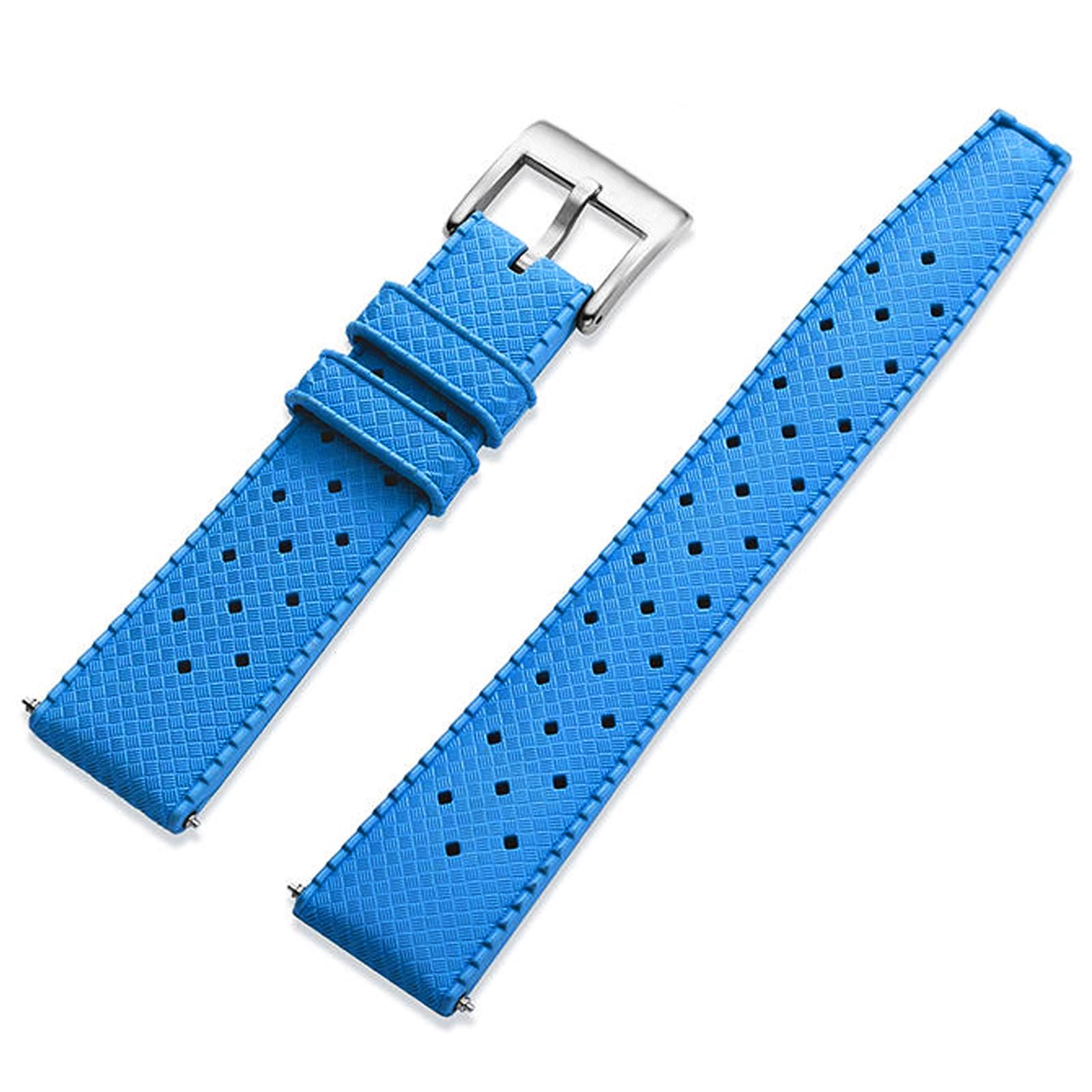 Niziruoup Cinturino Orologio Gomma Fluorurata 18mm 19mm 20mm 21mm 22mm Tropicale Stile Sgancio Rapido Cinturini in FKM Gomma Traspirante Cinturini Orologio per Uomo Donne Cinturini di Ricambio Diving