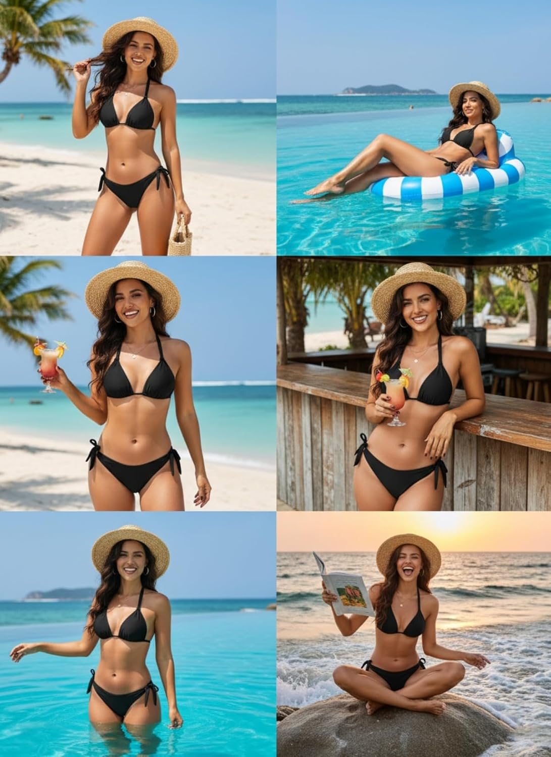 Women Triangle Bikini Top Only 2025 String Halter Sexy Swimsuit Bathing Suit Top - Image 6