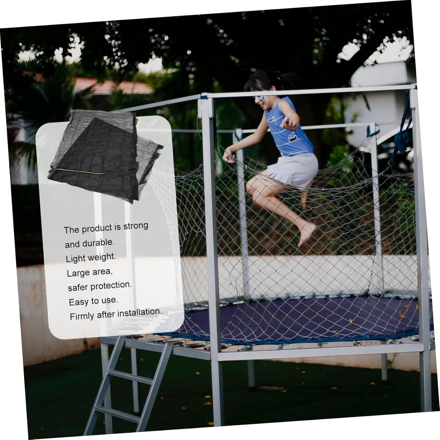 1set Trampoline Protective Net Replacement Enclosure for Enhanced Safety Design to Prevent Falls Easy Installation Fits Trampolines for Boys and Girls Outdoor Fun