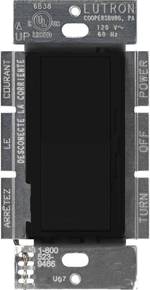 Lutron DVSCLV-600P-MN Diva Magnetic Low-Voltage Dimmer, Midnight
