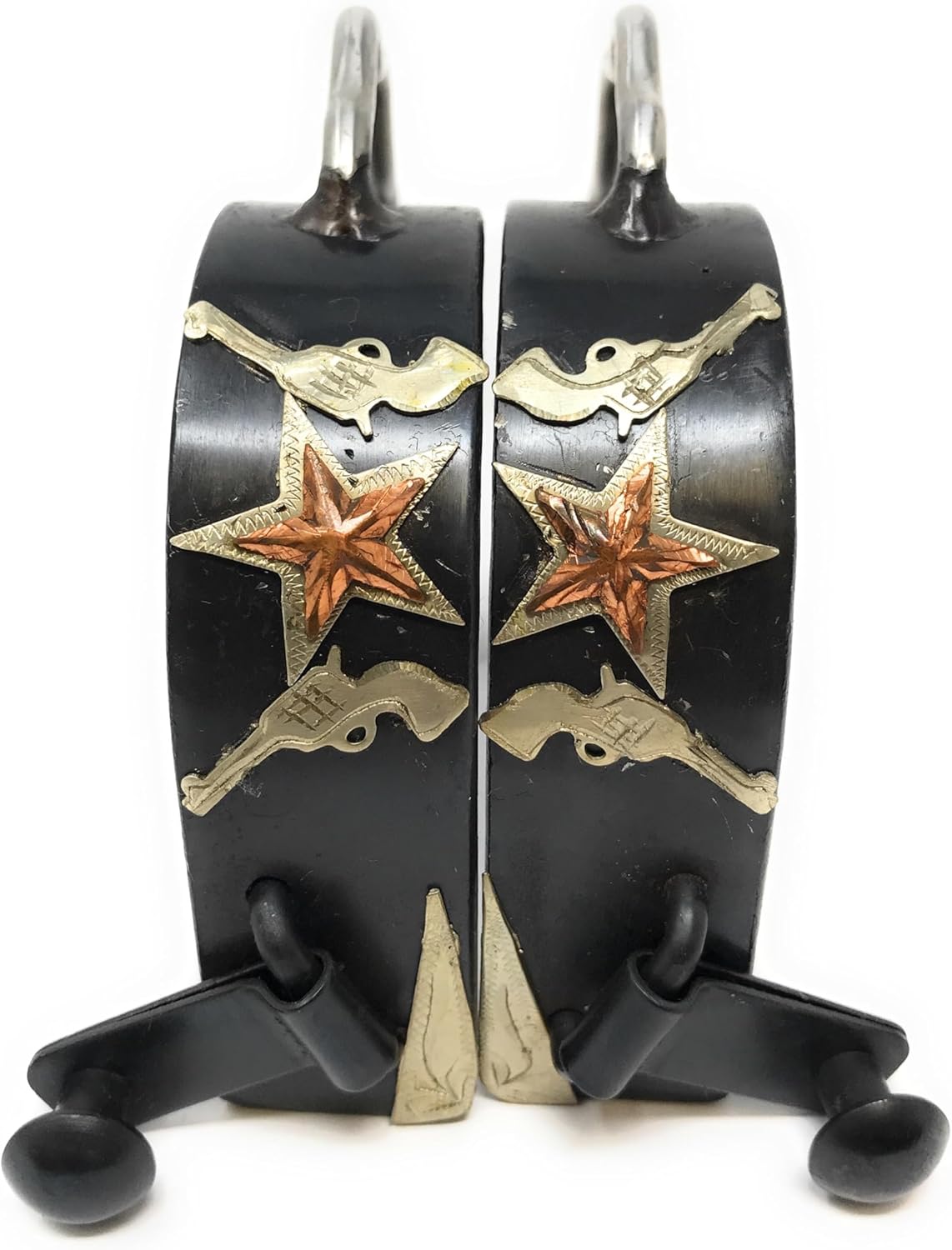 AJ Tack Men's Star and Pistols Bumper Spurs
