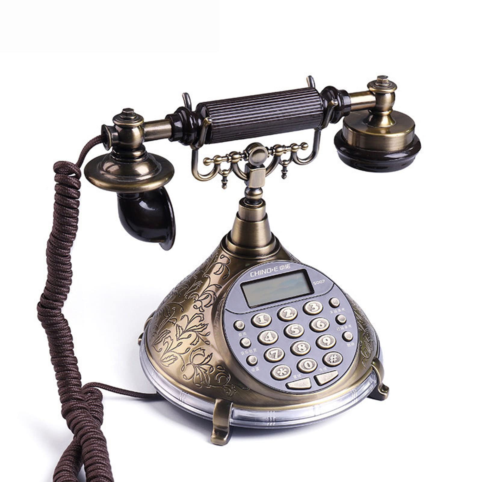 Telefoni rotativi per Telefono Fisso Telefono retrò Telefoni Domestici Vecchio Stile con suoneria Meccanica e Funzione Altoparlante
