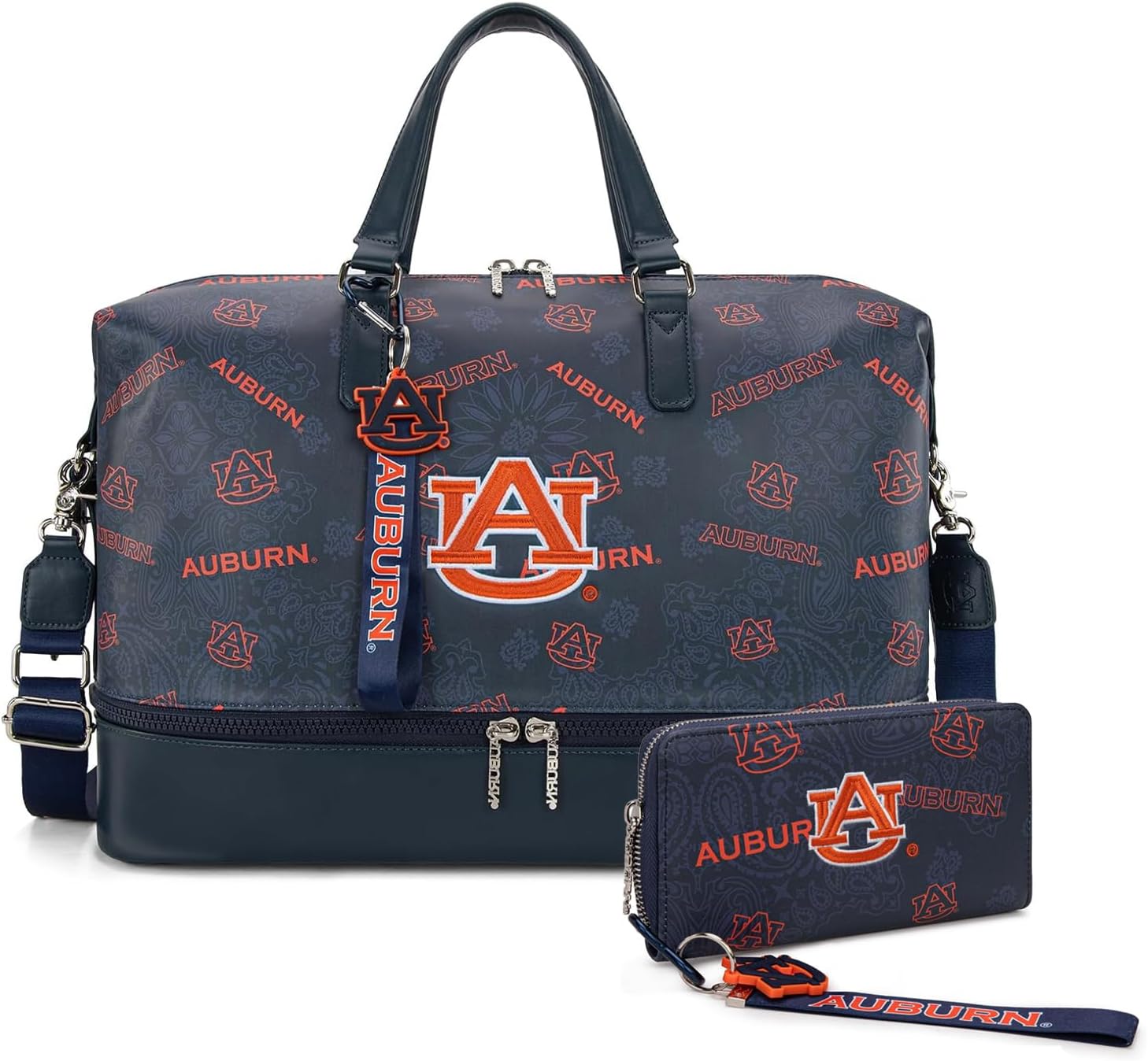 Montana West X NCAA Duffle Travel Bag Foldable Gym Bag with Wallet