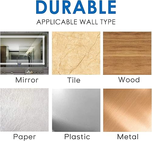 Miniatura 5 de Linkidea Paquete de 2 soportes para cepillos de dientes montados en la pared con tapa estante para colgar cepillos de dientes para ducha organizador