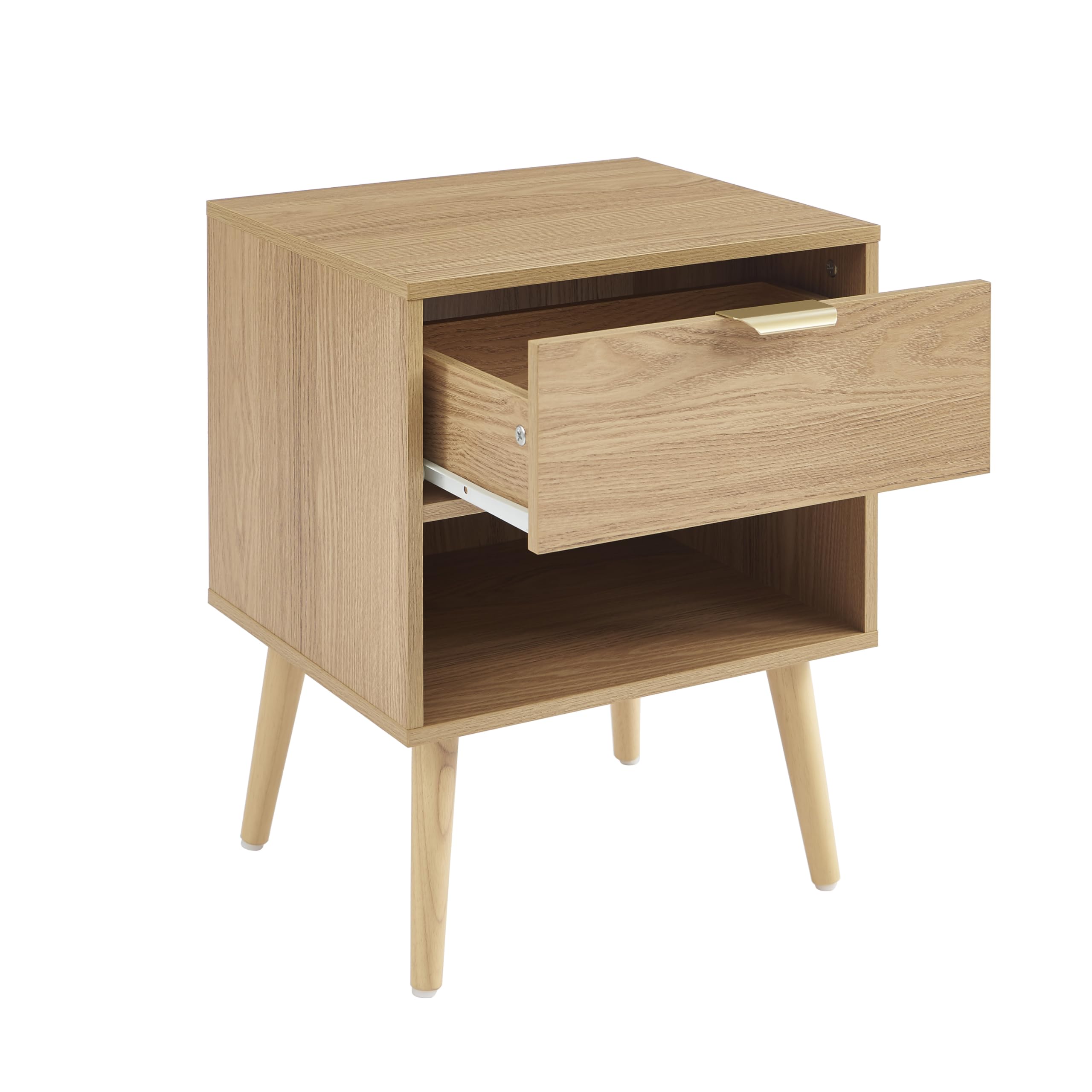 BAÏTA Lot de 2 Tables de Chevet Jeanne Effet chêne