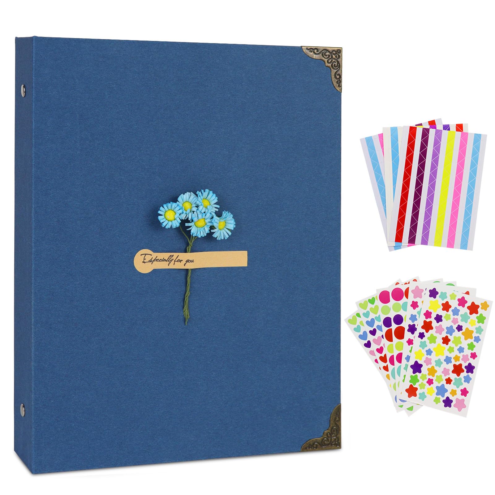 Album photo vintage bleu, le cadeau idéal pour un anniversaire de mariage