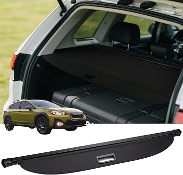 FARBIN Trunk Cargo Cover for Subaru Crosstrek Impreza Accessories 2024 2025, Retractable Trunk Cover Waterproof Shield Shade Privacy Security Screen for 2024 2025 Subaru Crosstrek Impreza Canvas