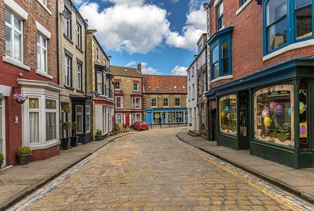 2000 Pieces Jigsaw Puzzles for Adults Kids England Staithes Roads Street Houses Cities DIY Home Entertainment Toys for Adults Kids 100x70CM