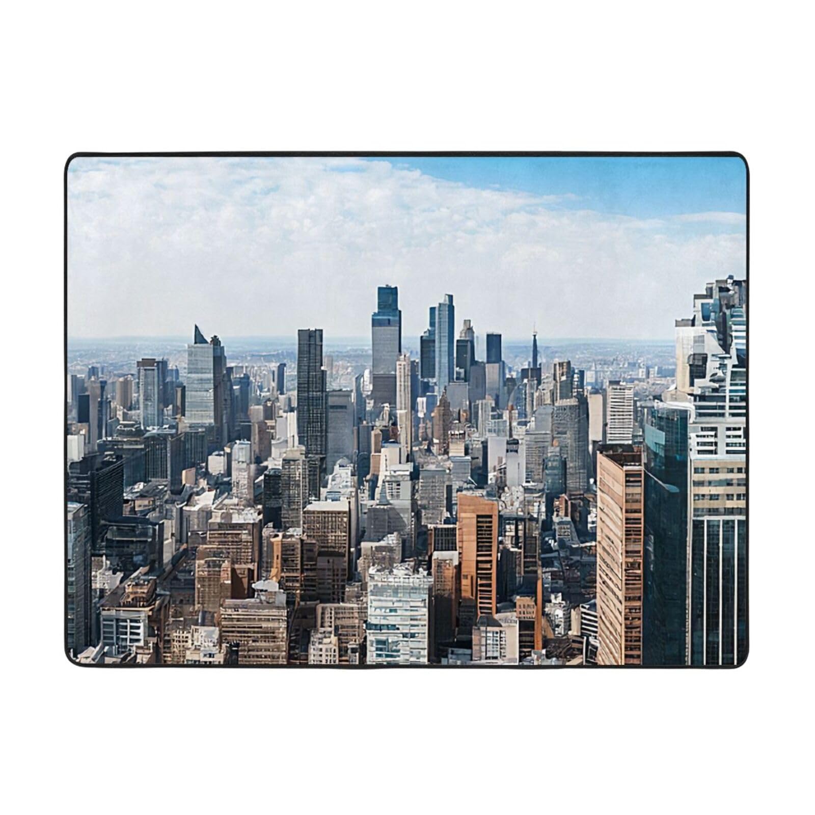 Tapis antidérapant ultra doux de 160x122 cm pour salon et bureau moderne
