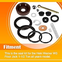 Vista 2 de Kit de reparación de reemplazo de sello para piso Jack Hein Werner WS Modelo 1-1/2 toneladas (16PCS)