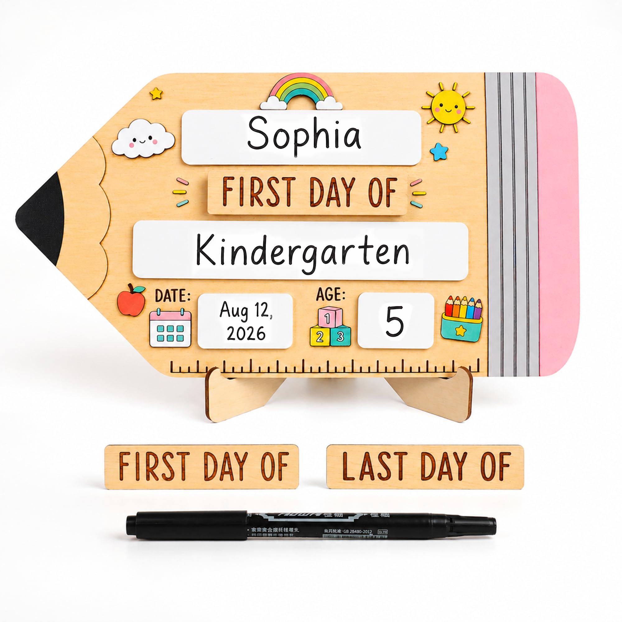 Photo 1 of Comperius "First Day of School" Reusable Pencil Sign
