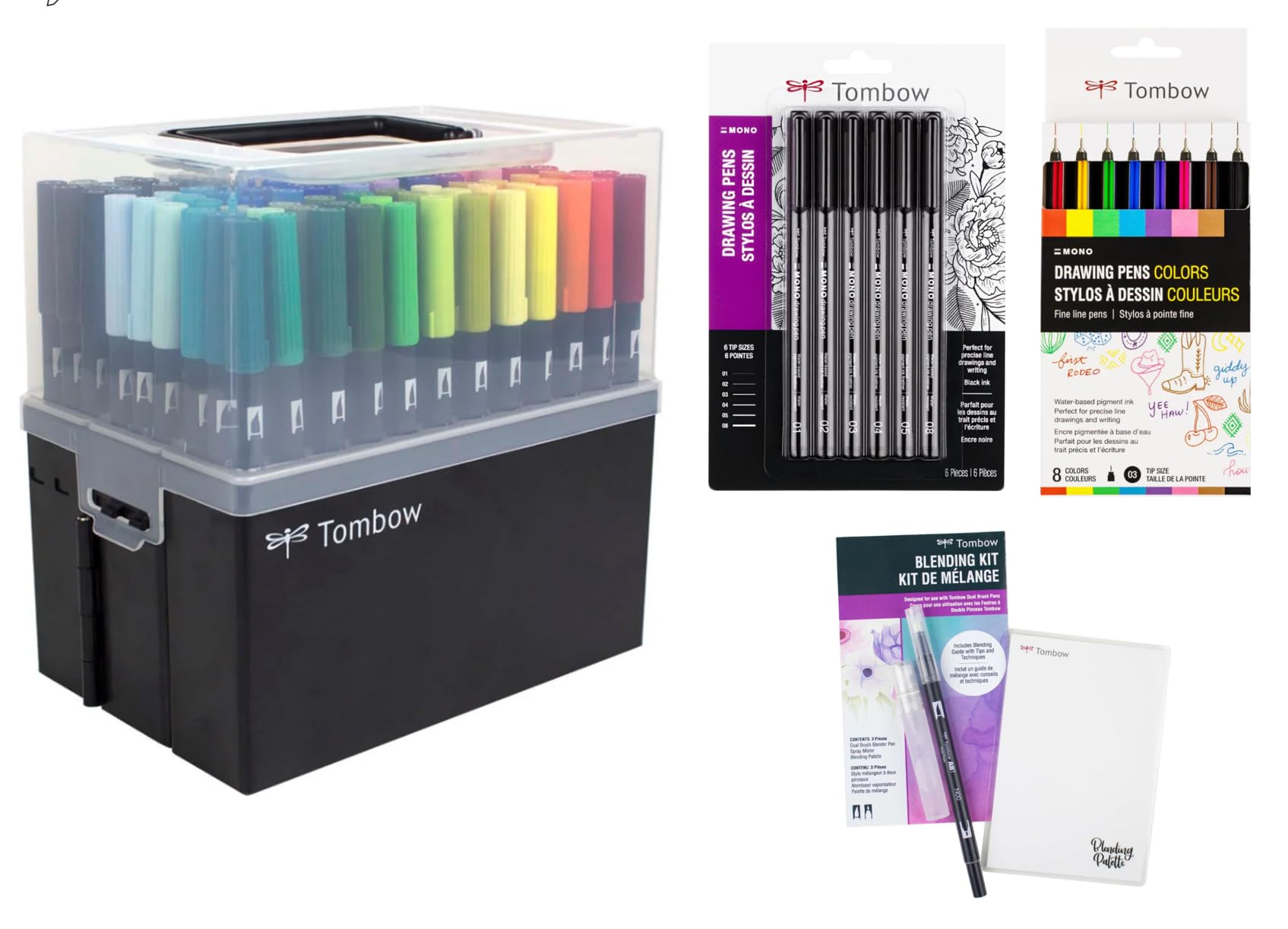 Art Marker Collection: 108 Color Dual Brush Pen Set with Hard Travel Case, Mono Color Fin…