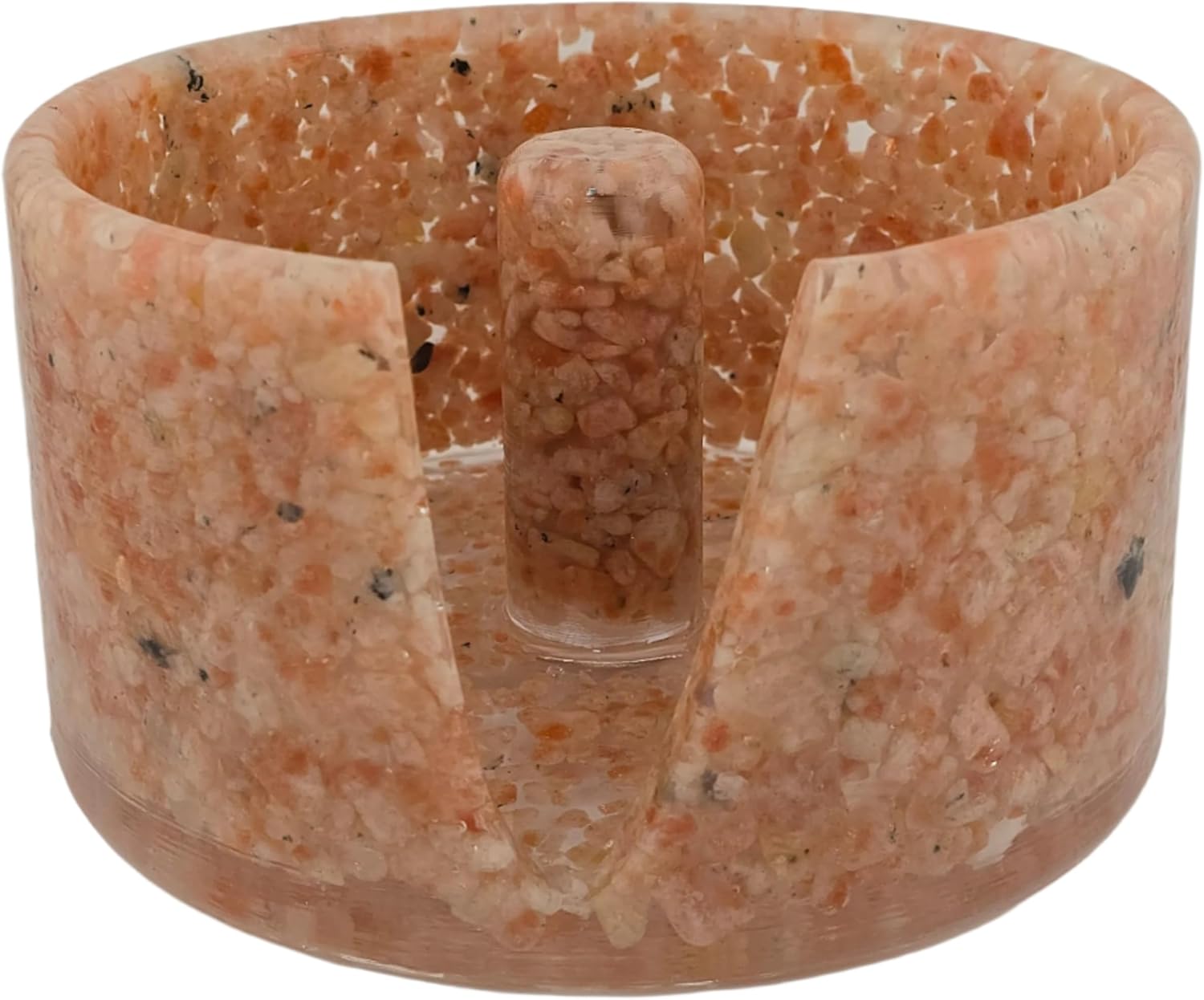 Large Semi-Precious Gemstone Epoxy Resin Paper Towel Holder, Crystal Chips Bonded by Resin, Fits Most Triple Sized Rolls, Made in Ohio (Amethyst)