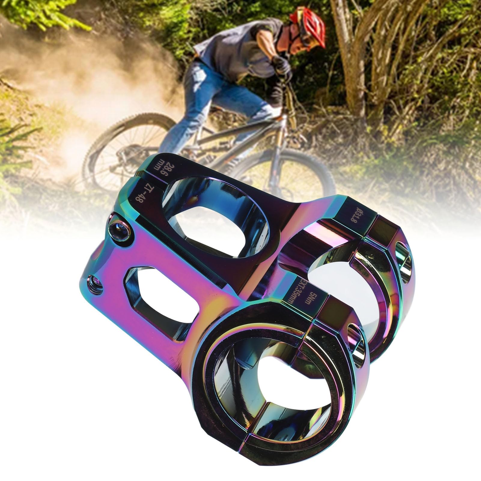 RiToEasysports Attacco Manubrio Bici 31.8, Attacco Manubrio Corto da Ciclismo in Lega di Alluminio per la Maggior Parte delle Bici da Strada MTB BMX