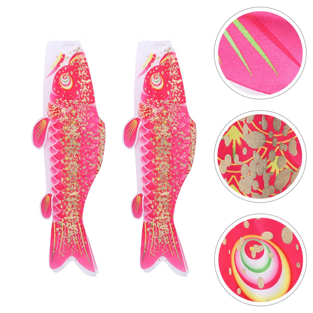 Sosoport 4 Set Di Bandiere A Forma Di Manica A Con Carpa Giapponese Grandi Bandiere A Forma Di Manica A Con Pesce Per Festival All'aperto 2 Pezzi * 4