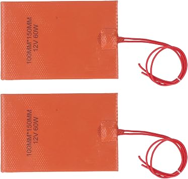 2PCS Silicone Heating Pad 60W Fast Heating 200C High Temperature Proof Flexible Silicone Heater Mat for Electric Blanket