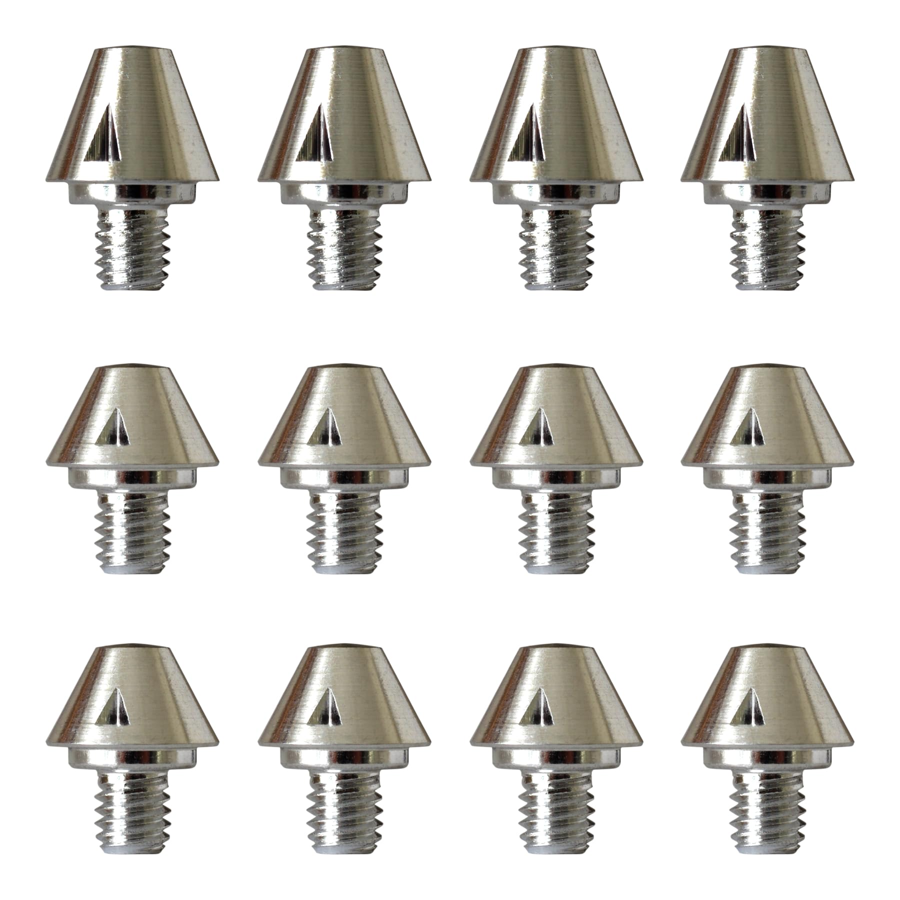 Replacement SG aluminium studs. 6mm thread for Adidas football. Coloured metal cleats. Multiple pack sizes. Optional removal tool. Fits X Predator F50 Copa & more (no key, 12 pack (4x11mm, 8x 8mm))