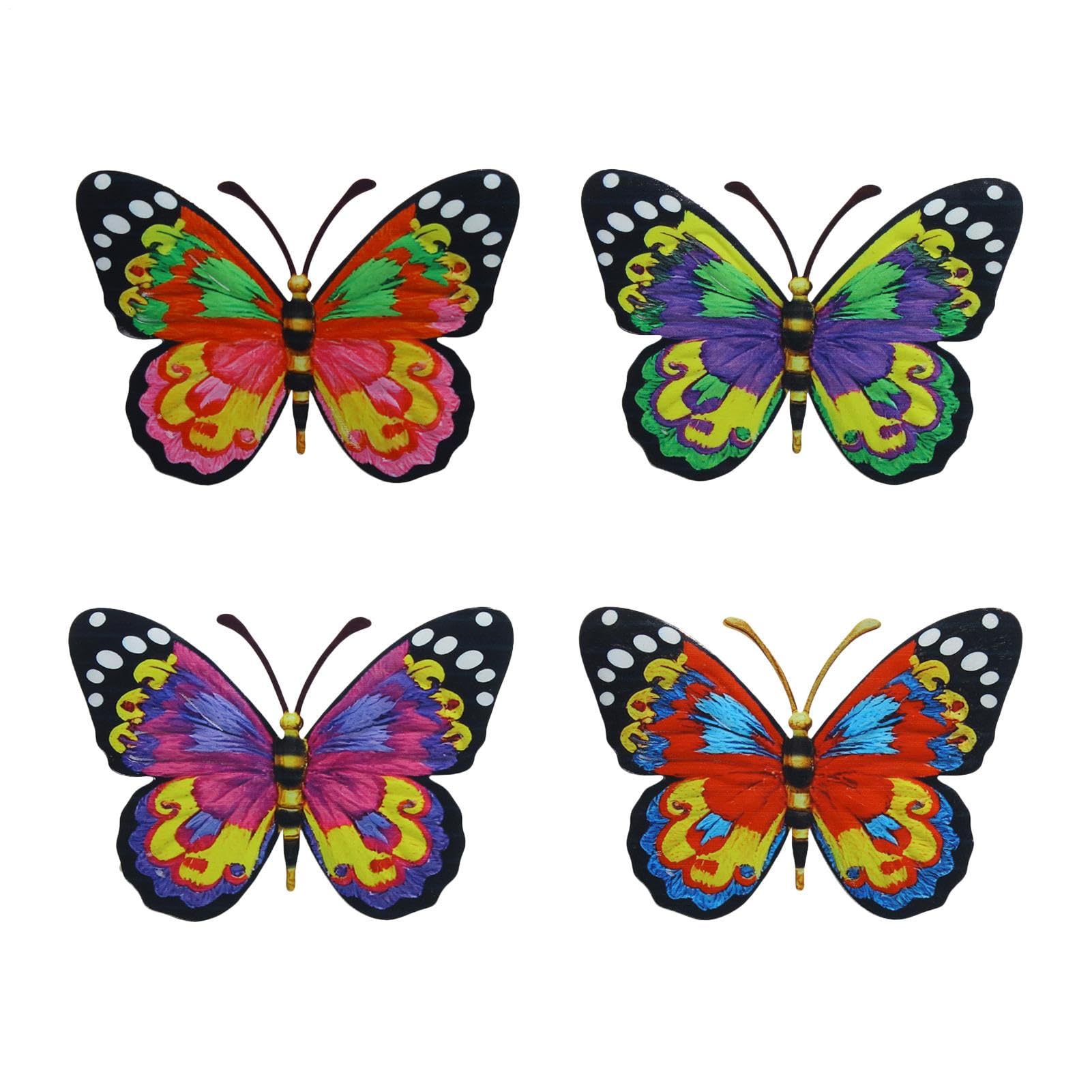Metalowy motyl dekoracja ścienna, ręcznie malowana, odporna na blaknięcie rzeźba na farmę, podwórko, patio, werandę, wiosnę, podwórko, balkon, dom, sypialnia, taras, trawnik, dziedziniec