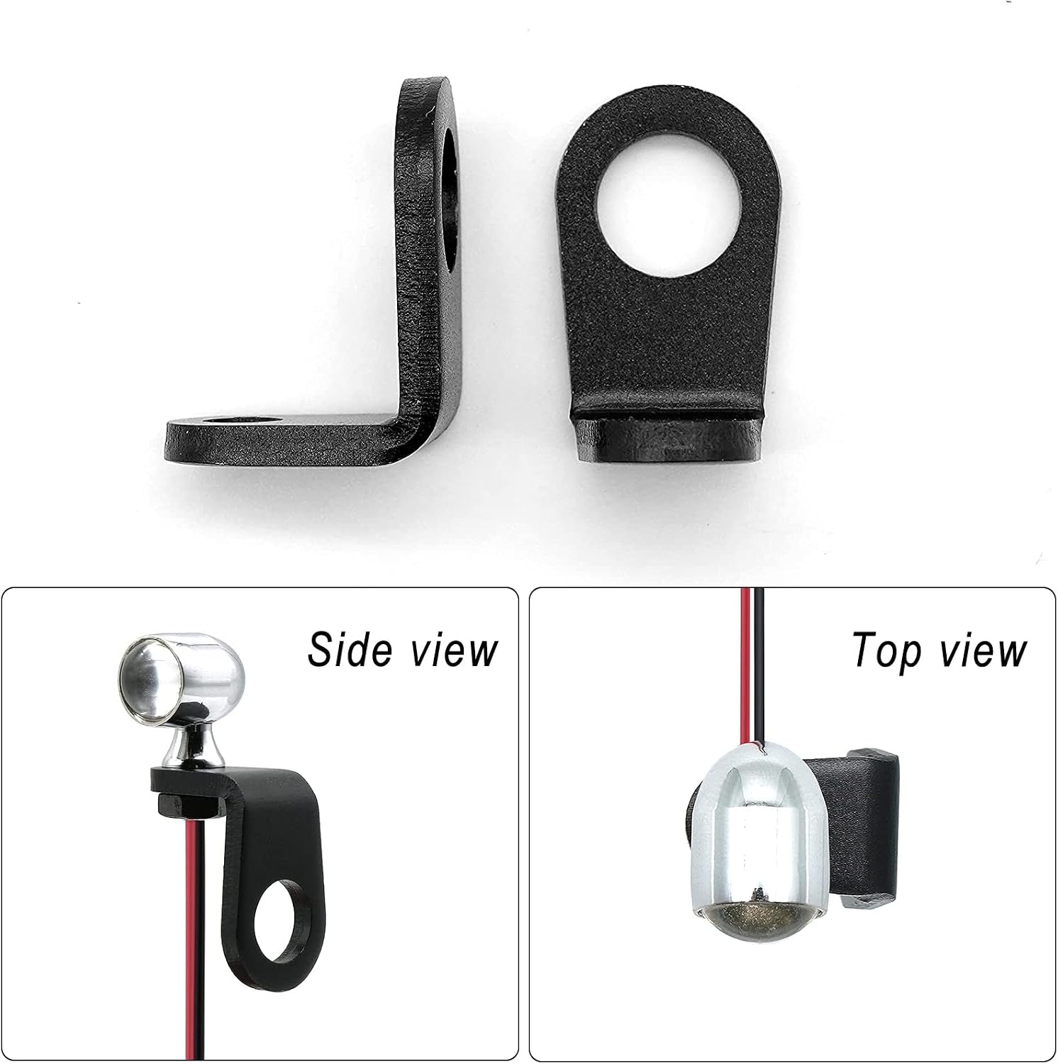 5mm to 10mm hole L Shape Motorbike Turn Signal lights Mounting Brackets Relocation holder Motorcycle Turn Signals Brackets Universal compatible with Harley bmw honda motorcycle