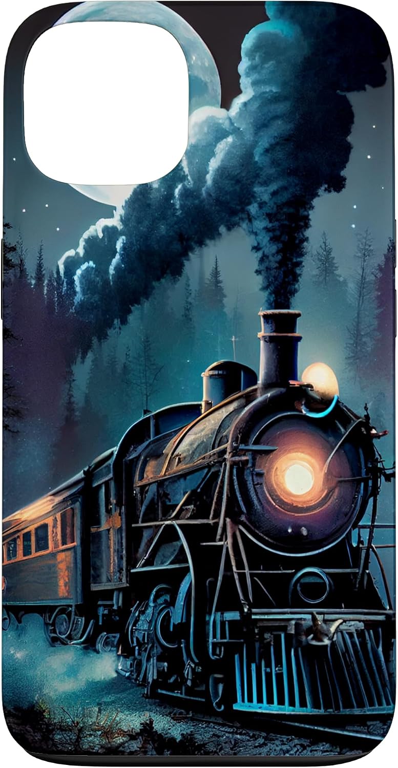 iPhone SE (2020) / 7 / 8 Vintage Stream Train Locomotive At Night With Moonlight Case