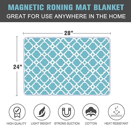 Miniatura 4 de Tapete de planchado, almohadilla de planchado portátil de viaje, 28 x 24 pulgadas, alfombrilla de planchar para mesa de lavadora, secadora, mesa,