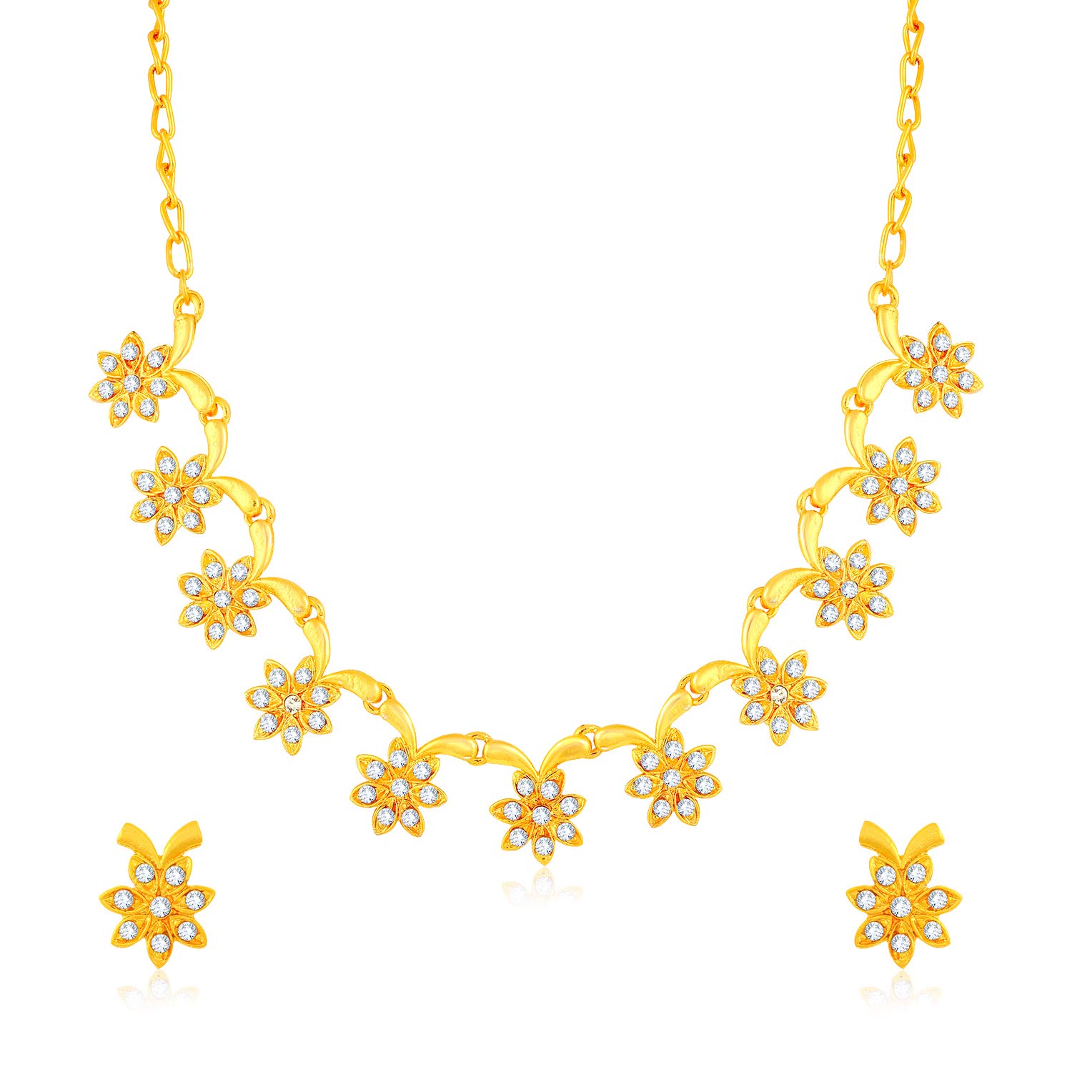 Sukkhi Ravishing Gold Plated Wedding Jewellery Austrian Diamond Necklace Set for Women (N82917) (B07VH11N65) Amazon Price History, Amazon Price Tracker