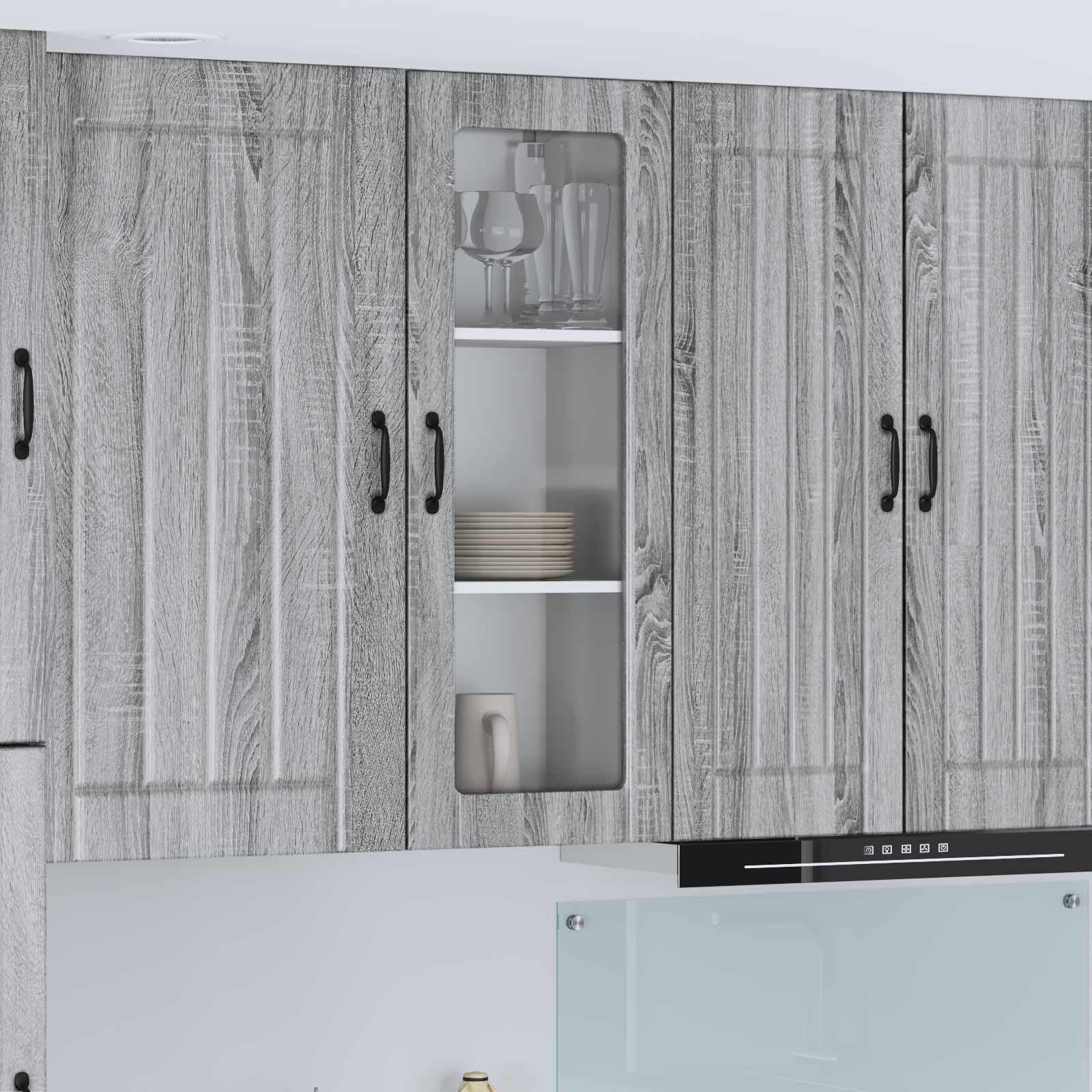 Armadio 40x31x100 cm con 1 anta con 2 ripiani in legno