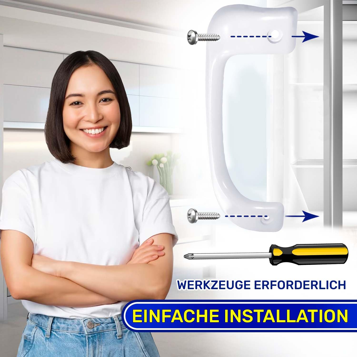 MONTERAL Kühlschrank Griff - Ersatzgriff Für Liebherr Gefrierschrank