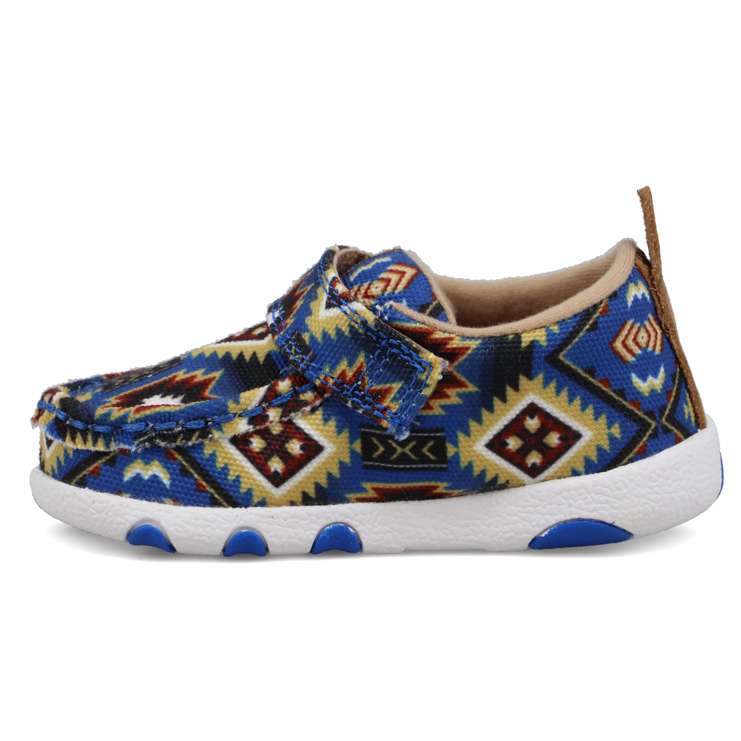 Twisted X Infant's Driving Moc, Moc Toe, Blue Multi Aztec, 6 M