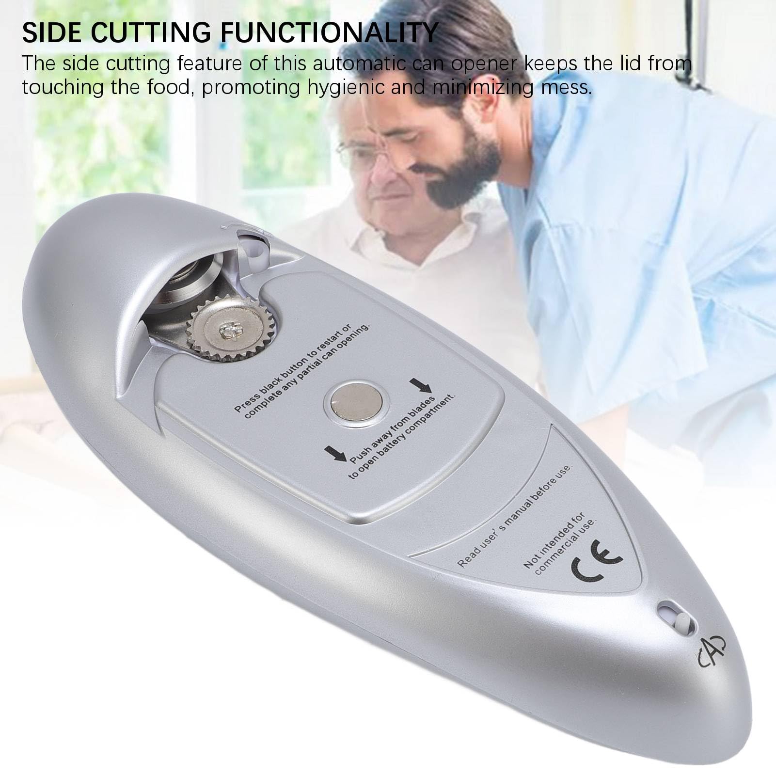 TARSHYRY Auto Electric Can Opener, Stainless Steel Hand Held Battery Operated Can Opener for Seniors, Kitchen