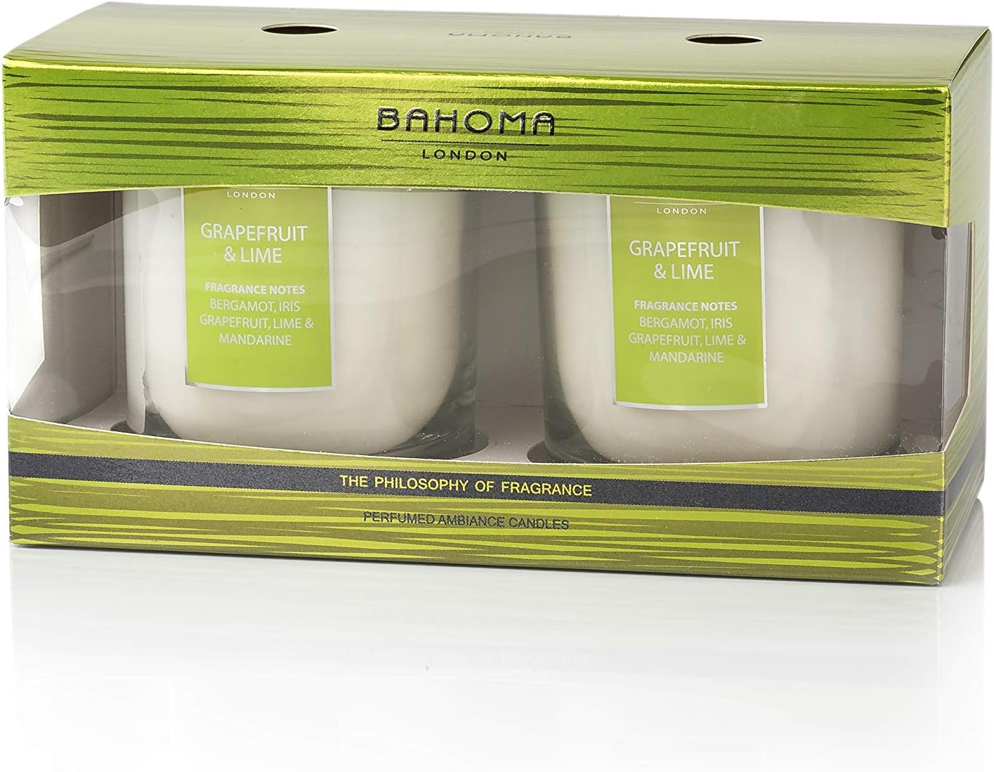 bahoma Stripes Collection Boxed Candle Twin Pack Grapefruit & Lime