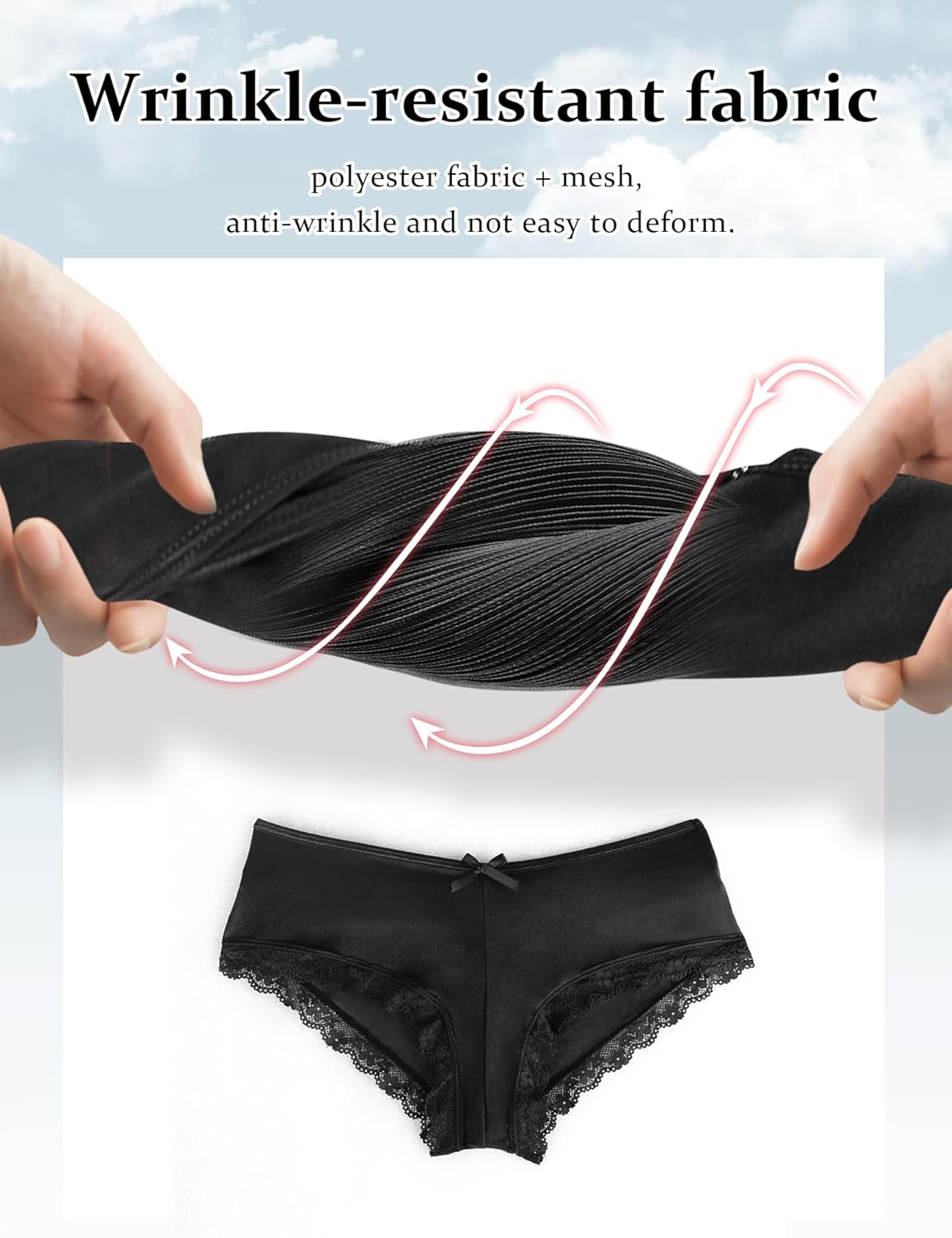 ohmydear Womens Sexy Cheeky Panties Lace Thongs Hipster Back Crisscross Strappy Underwear Plus Size Bikini Briefs XS-4XL - Image 6