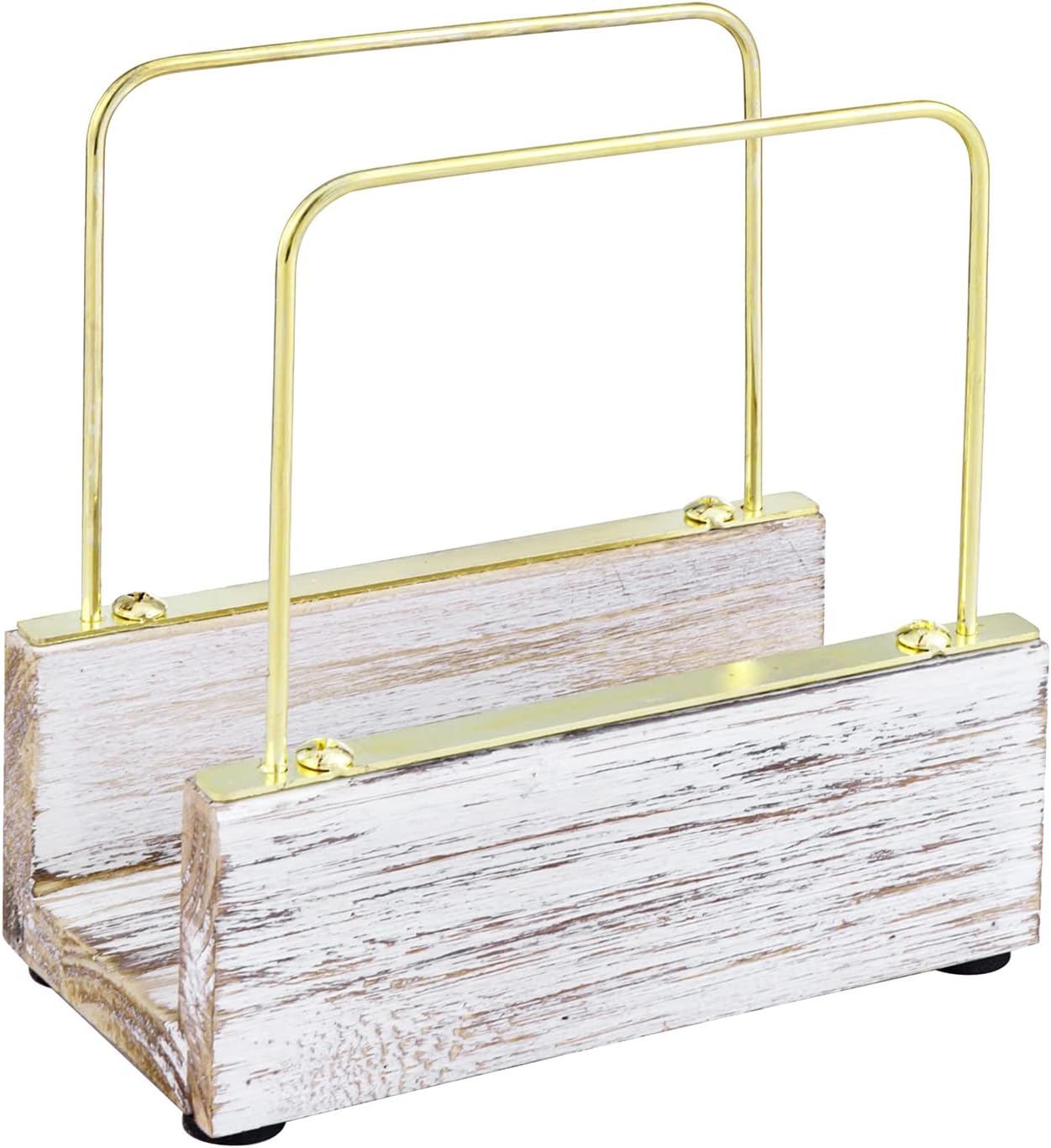 MyGift Modern Tabletop Upright Napkin Holder Square