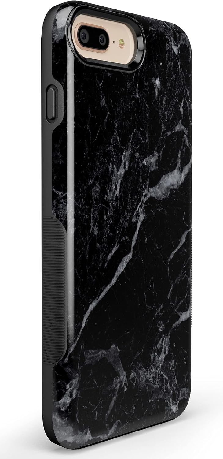 Casely iPhone 6/7/8 Plus Case | Black Pearl Marble | Bold Protective Design