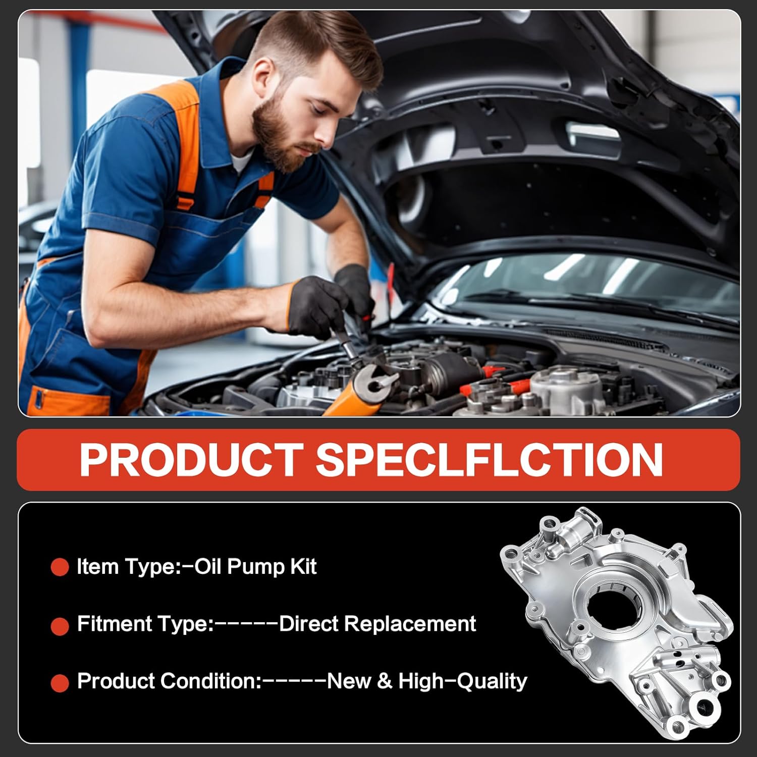 M555 12686433 Engine Oil Pump 4.3L 5.3L 6.2L For Chevy Express 2500 3500 Cadillac Escalade ESV 2015-2020 GMC Sierra 1500 Savana Yukon XL 2014-2020 Silverado 1500 Suburban Tahoe 2014-2020