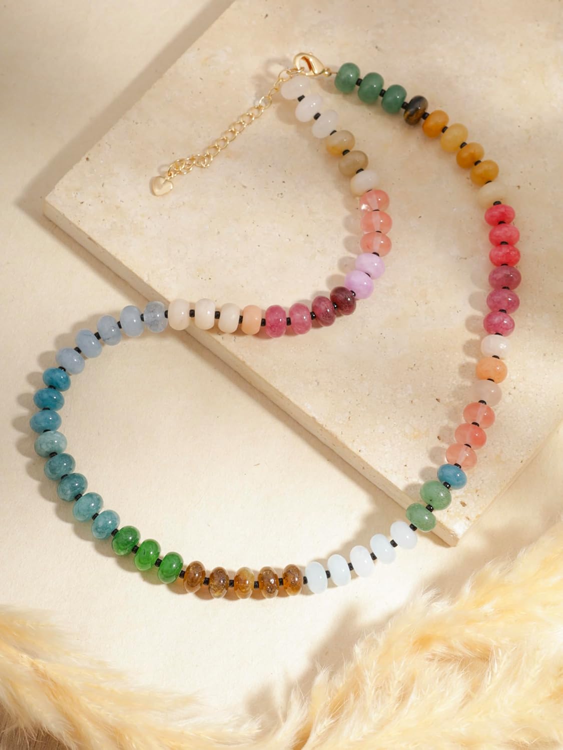 Sacina Trendy Boho Colorful Beaded Crystal Choker, Y2k Summer Beach Necklace, Boho Necklace, Hippie Jewelry, Christmas Jewelry Gift for Women - Image 6