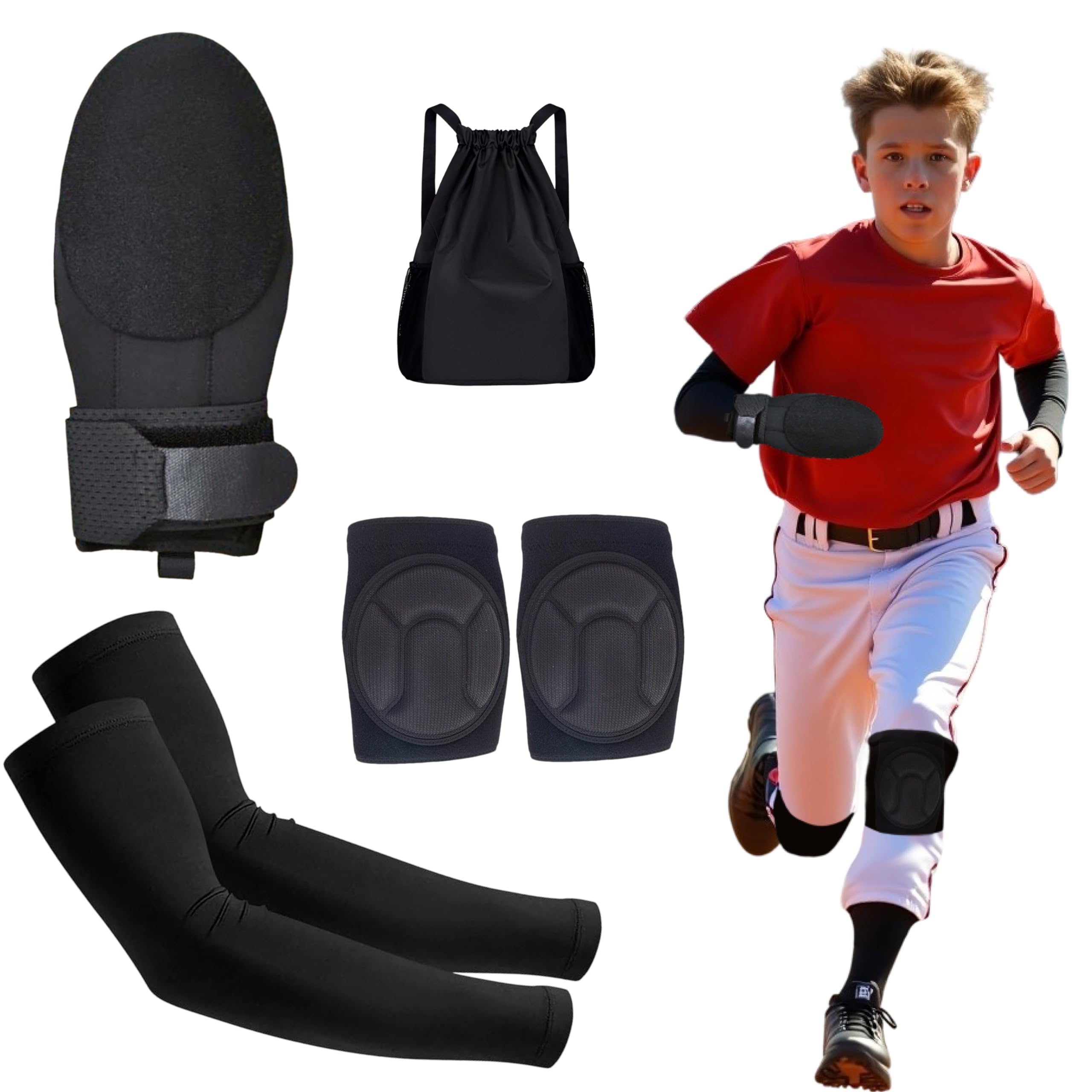 Sliding Mitt - Baseball Sliding Mitt Youth Boys - Knee Protection for Baseball & Arm Sleeves for Men & Women - Hand Guard for Base Stealing -