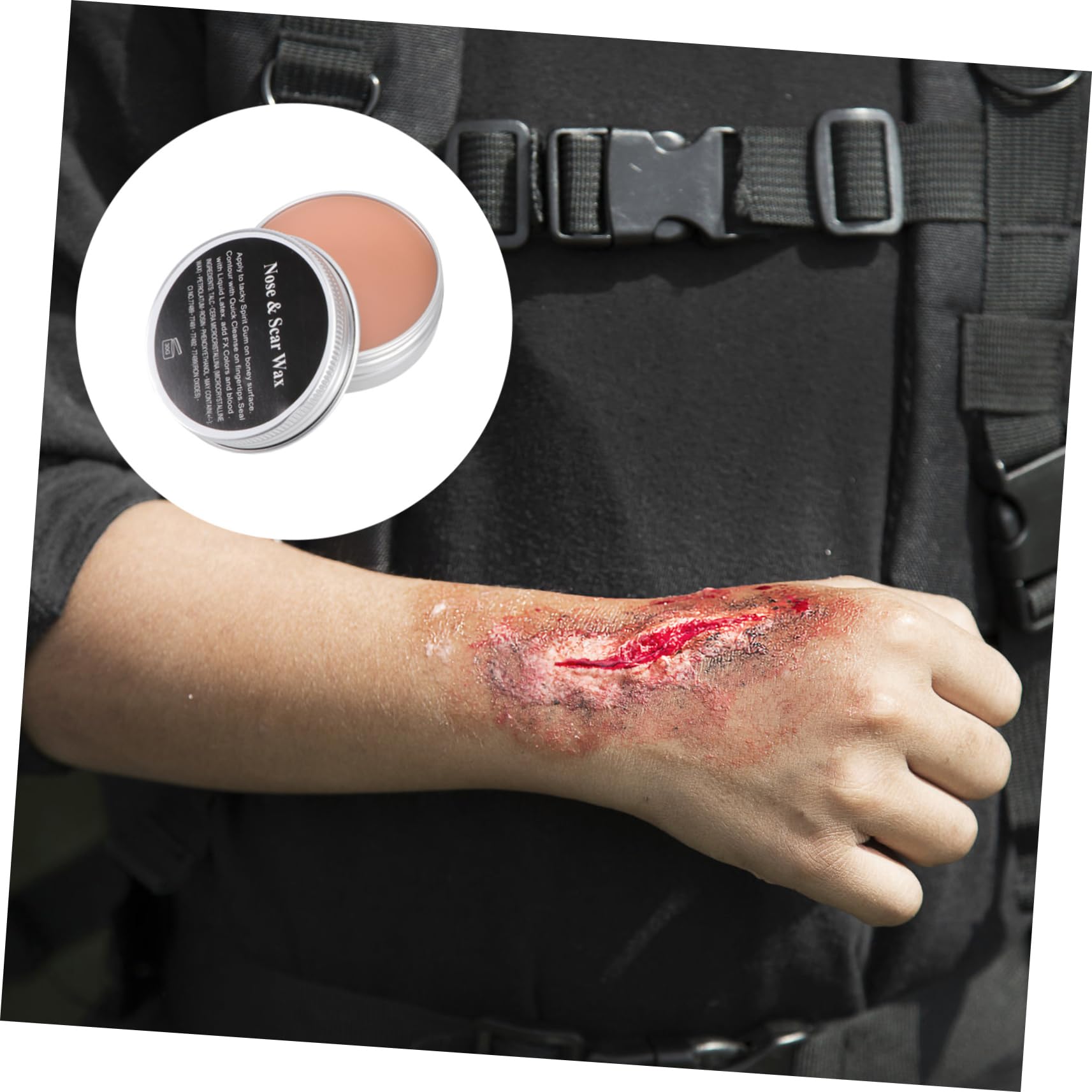 FRCOLOR Crema De Maquillaje Para Efectos Especiales Cera Para Cicatrices Falsas Kit De Maquillaje Para Halloween Con Espátula y Disfraces