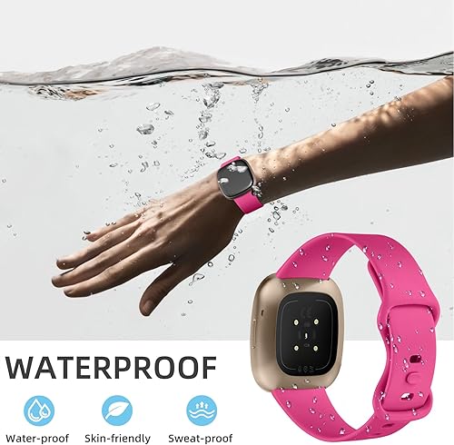 Vista 109 de Odbeai Compatible con correas Fitbit Sense y Sense2/Versa 3 y 4 bandas para mujeres y hombres, correa deportiva de repuesto suave, accesorios