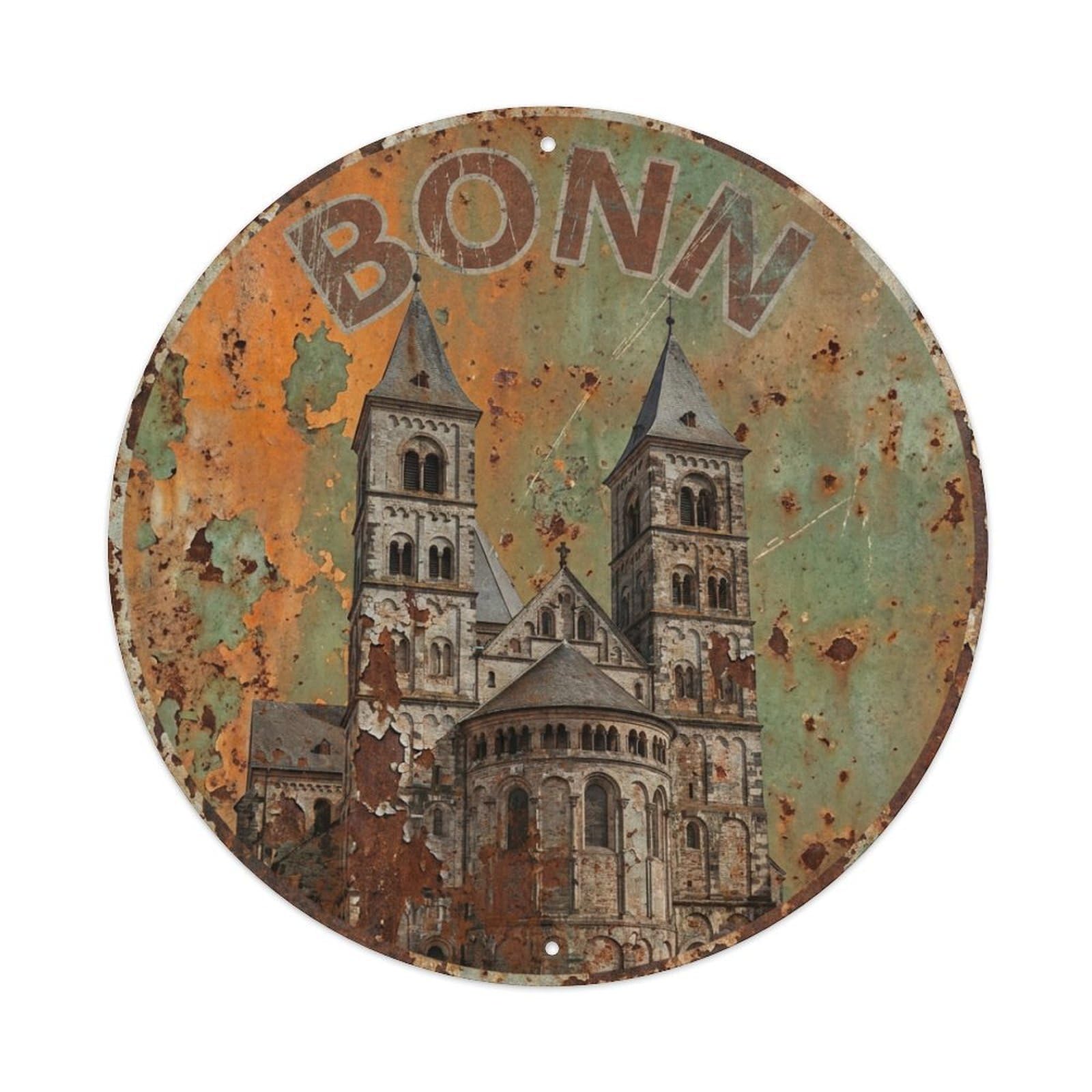 Metal Tin Sign Germany Retro Travel Bonn